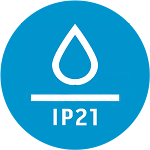 Dankzij de IP21-bescherming tegen druppelen kunt u hem ook in uw badkamer en wasruimte gebruiken!