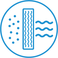 Elektrostatische filter (met anti-stoffunctie) en HEPA-filter met een rendement van 99,9% op PM 2,5-deeltjes en 99,7% op PM 0,3.